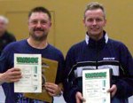 2.Platz im Tischtennis-Doppel